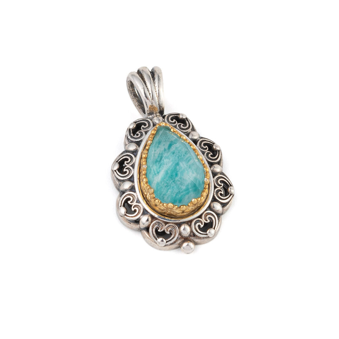 Gerochristo - Μενταγιόν Penelope από Ασήμι 925 με Green Copper