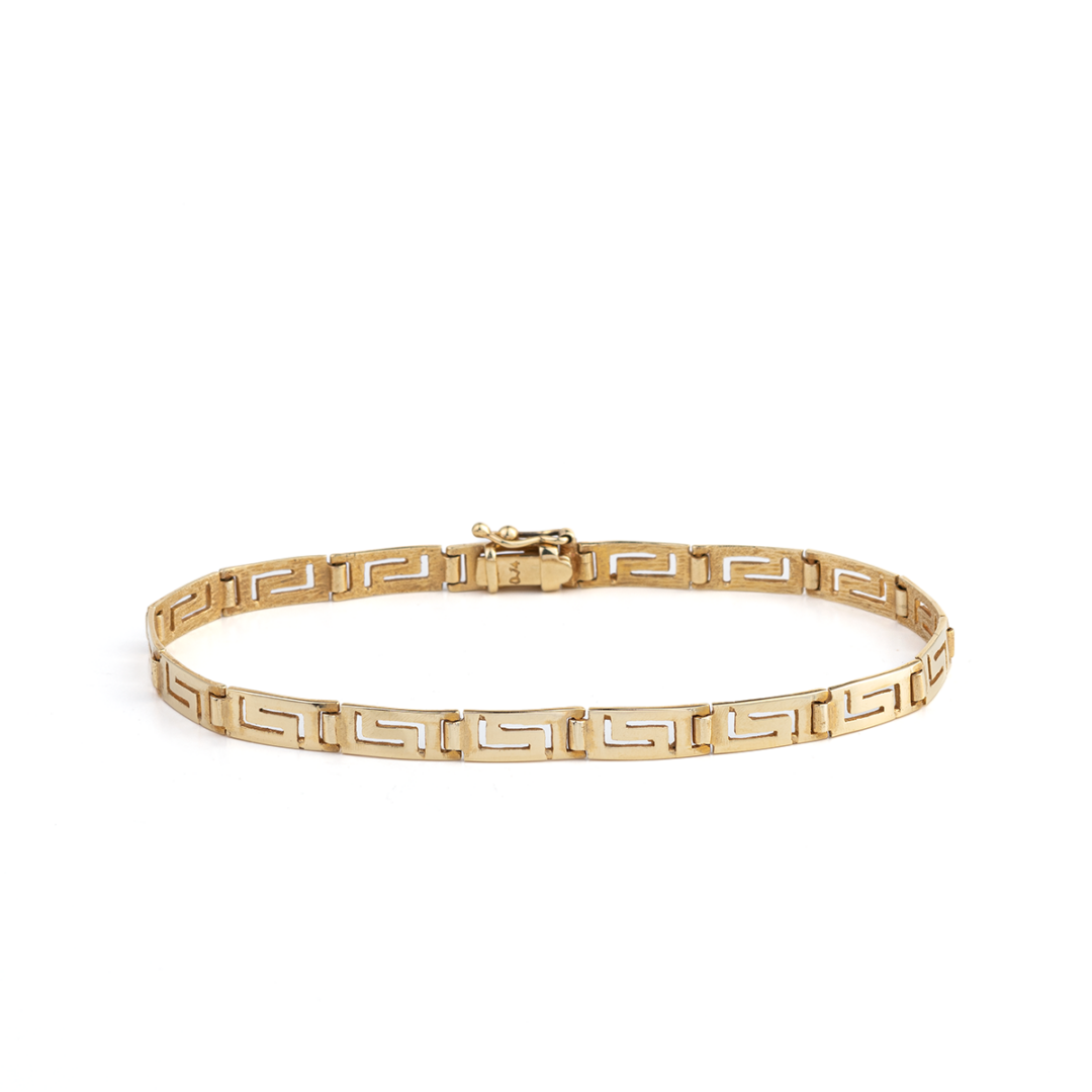 Meander Link Bracelet - 14K Yellow Gold