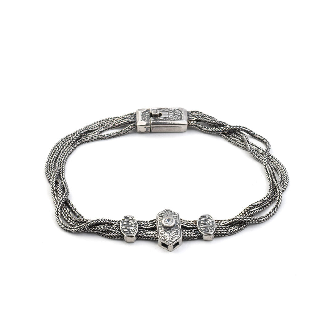Byzantine Chain Bracelet - 925 Sterling Silver