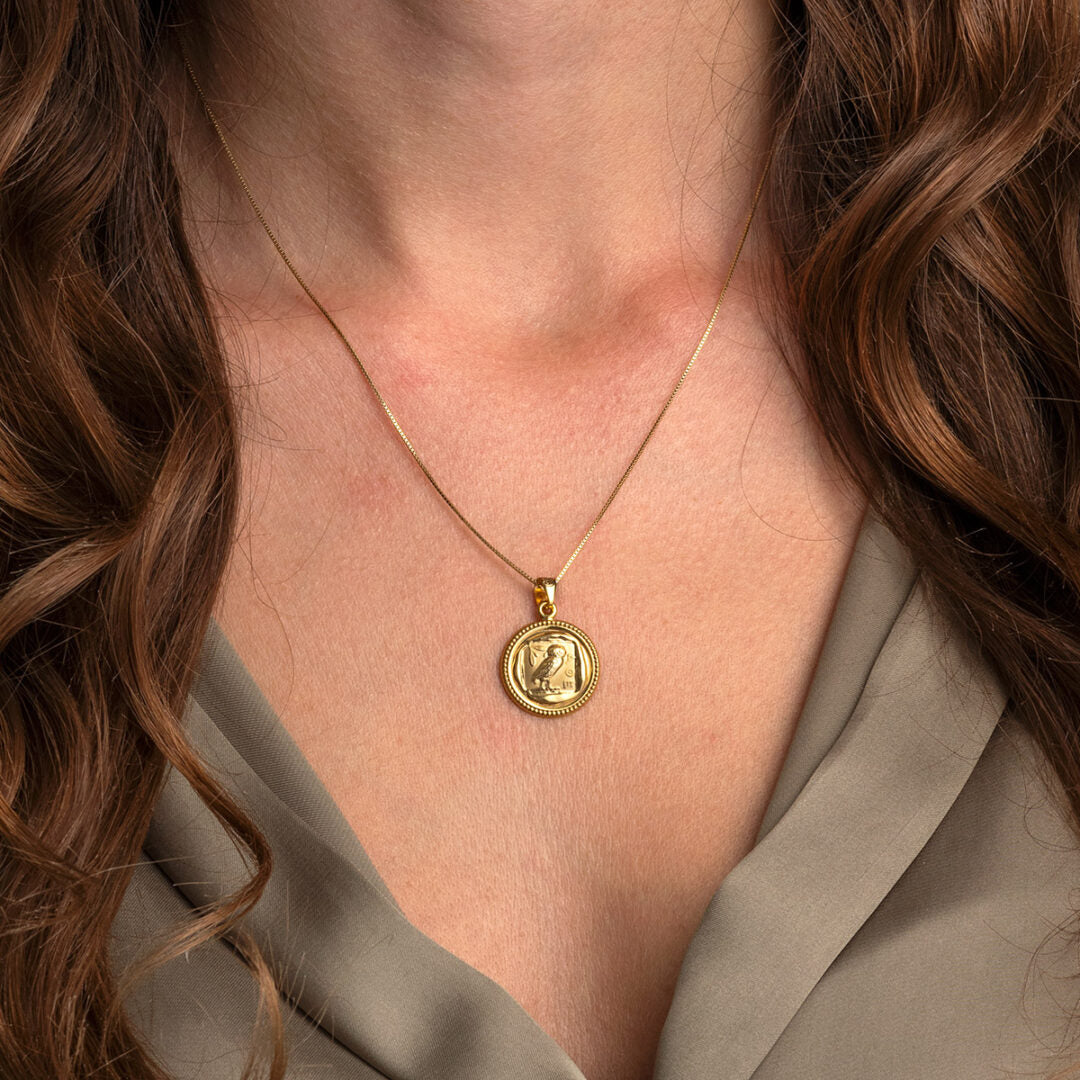 Wisdom Owl Pendant in 9K Gold