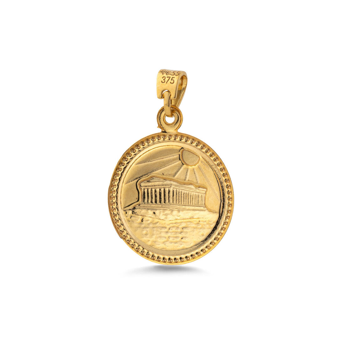 9K Gold Parthenon Pendant