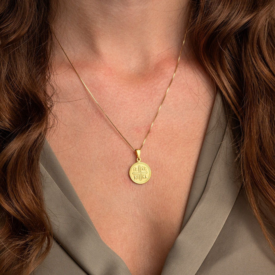Konstantinato Protection Pendant – 9K Gold
