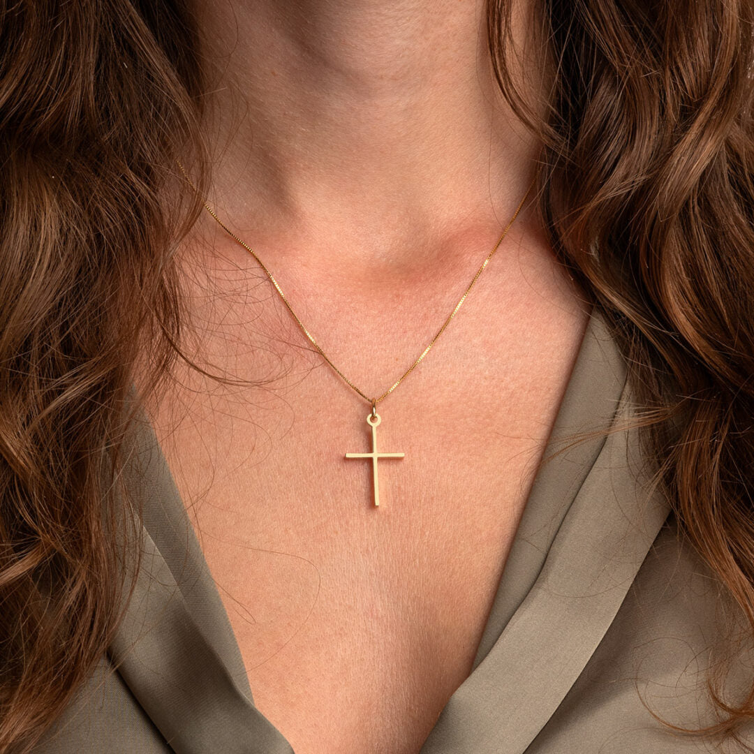 14K Gold Baptism Cross