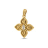9K Yellow Gold Byzantine Orthodox Cross Pendant – IC XC NIKA Design — White