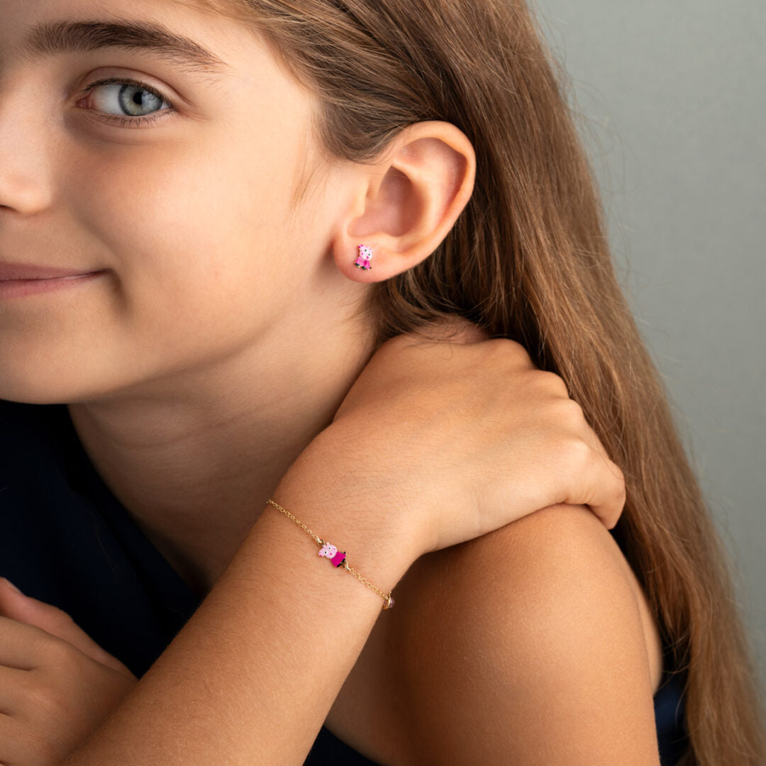 Peppa 9K Gold Stud Earrings