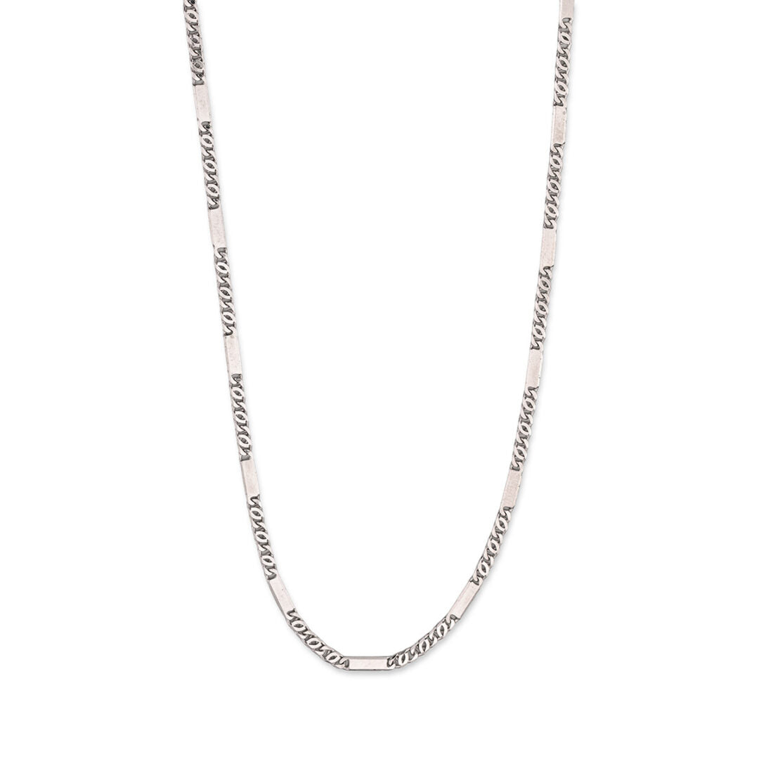 Bar and Link Chain in Sterling Silver