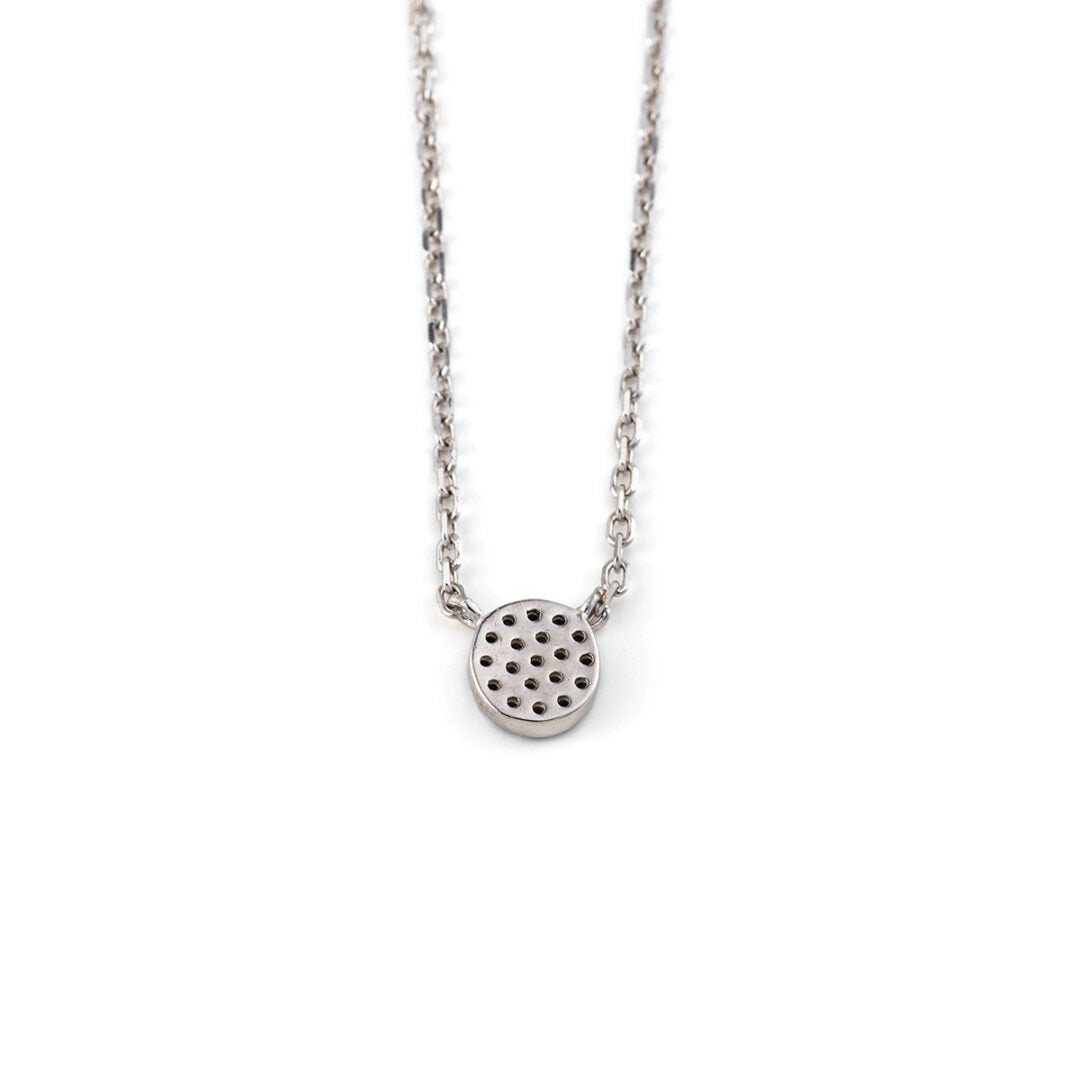 Sterling Silver Eye Necklace with Zircon
