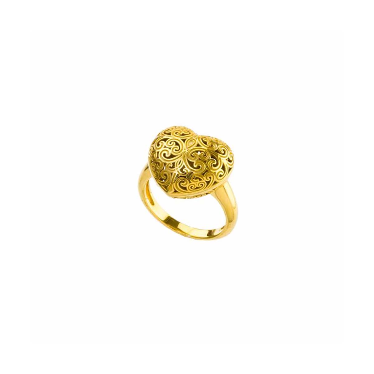 Gerochristo - Kallisto Heart Ring in Gold plated sterling silver