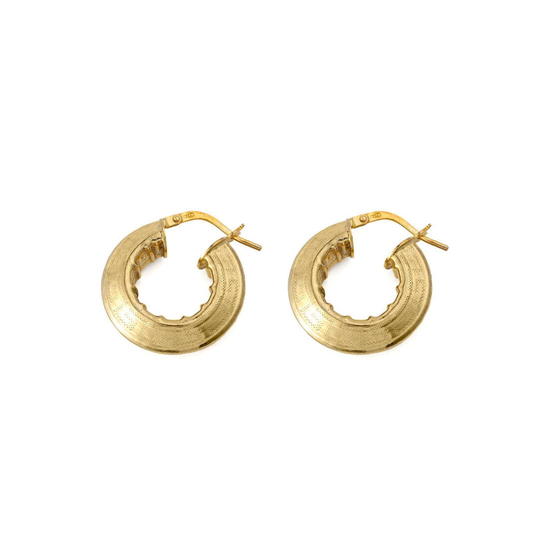 Chunky Meander Hoop Earrings