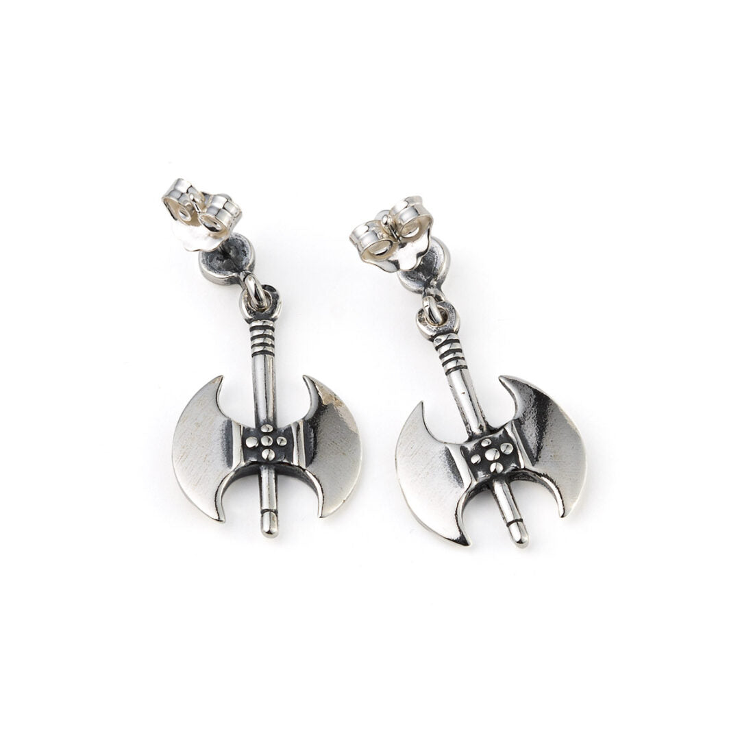 Minoan Double Axe Earrings - Sterling Silver