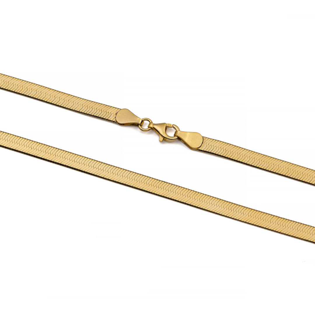 Snake Chain - 925 Sterling Silver and Gold Plated