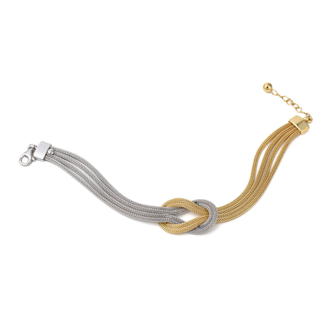 Hercules Knot Chain Bracelet - 925 Sterling Silver and Gold Plated