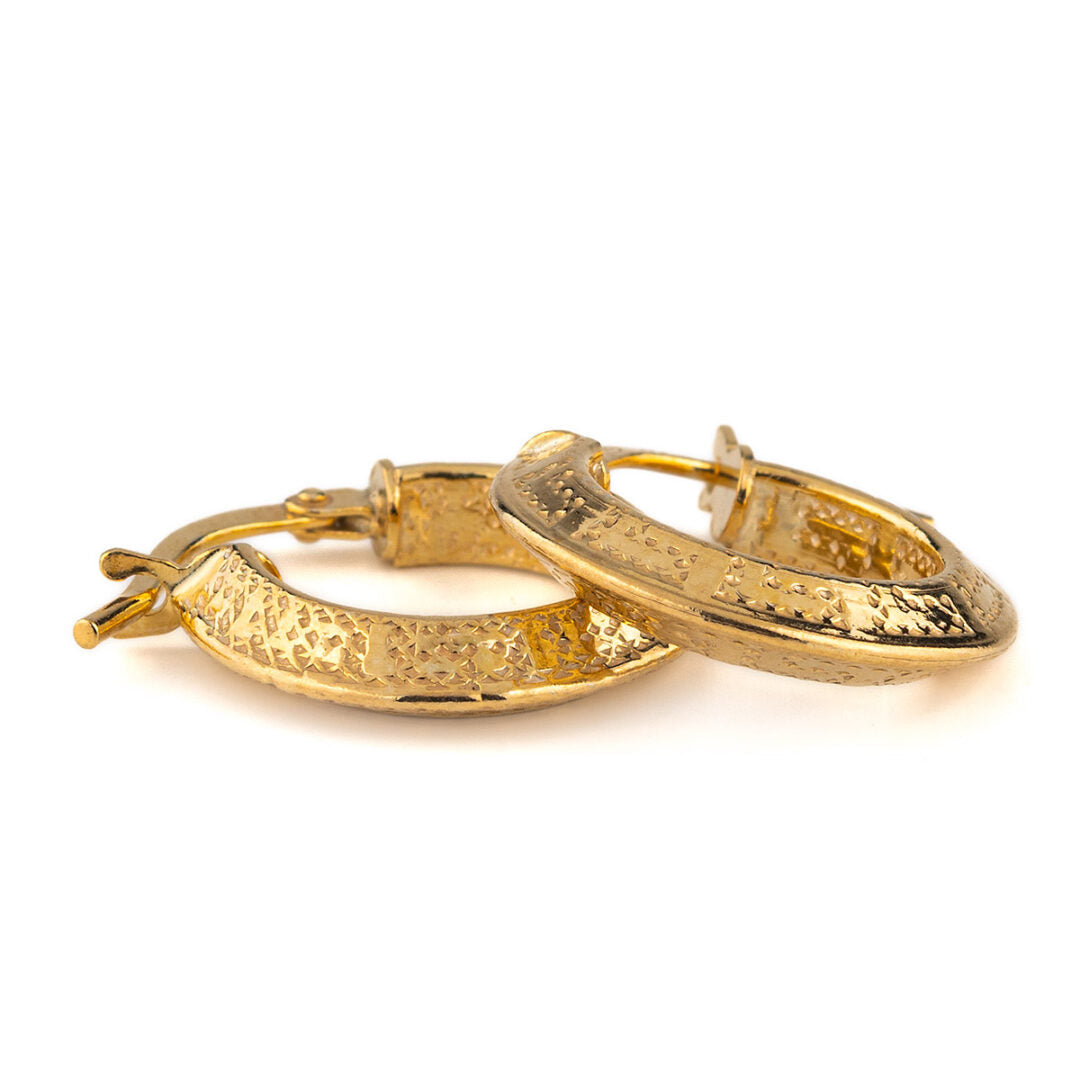 Greka Hoop Earrings – 925 Sterling Silver and Gold Plated