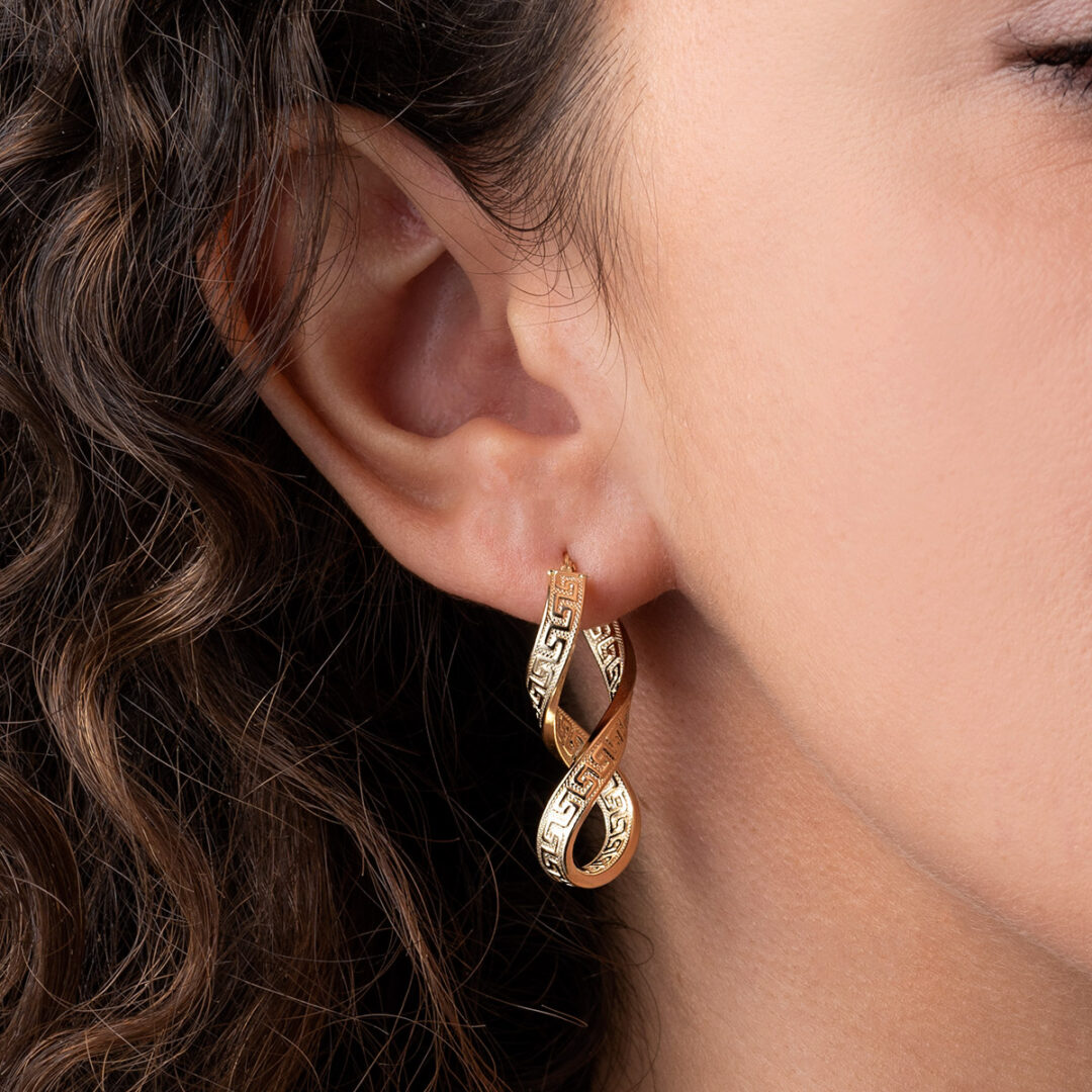 Meander Earrings - 14K Gold