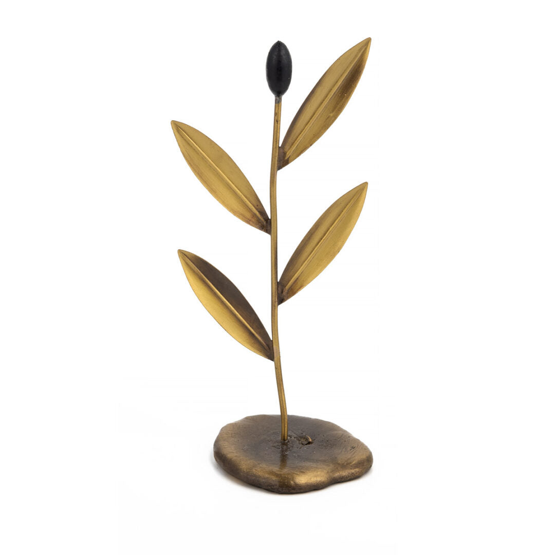 Minimal Olive Branch - Bronze