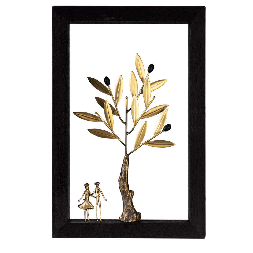 The couple - Bronze Wood art frame