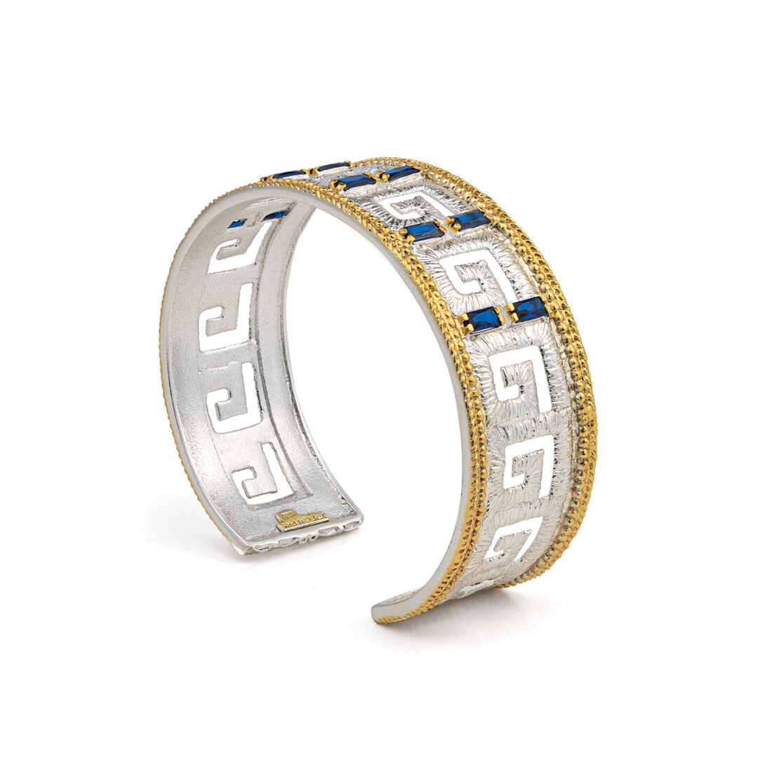 Greek Key Lace Cuff Bracelet