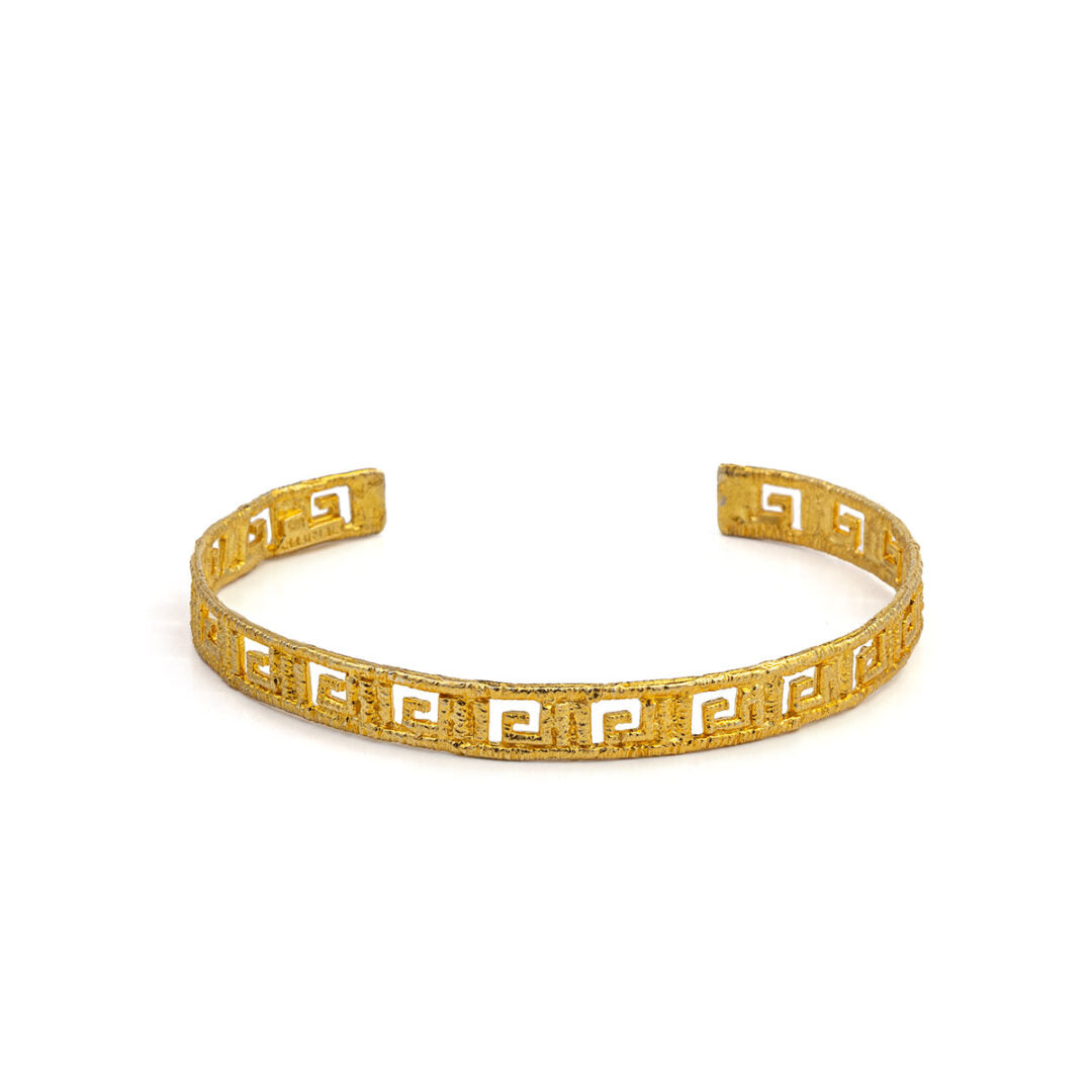 Greek Key Lace Cuff Bracelet