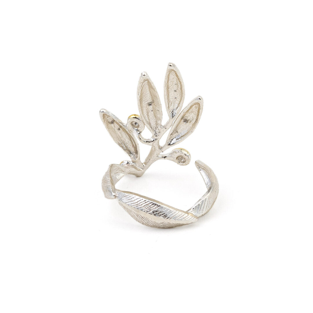 Olive Ring - 925 Sterling Silver and Gold Plated