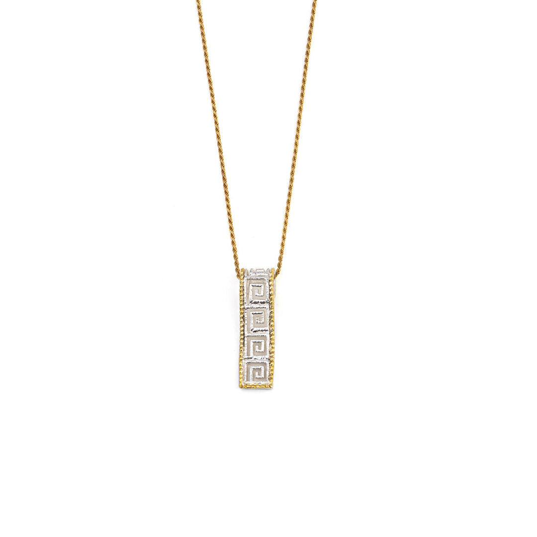 Greek Key Meander Lace Pendant