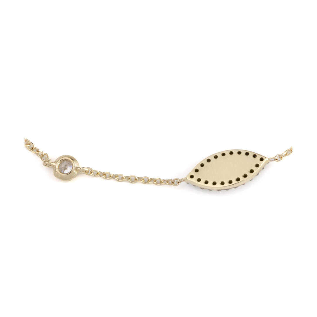 Black Evil Eye Bracelet - 9K Gold