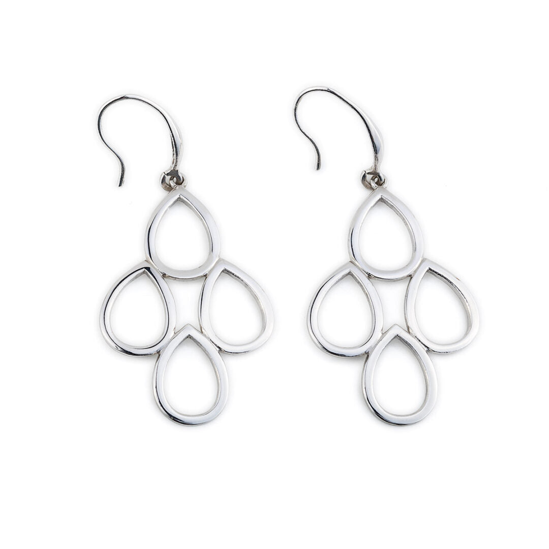 Circle of Life Dangle Earrings in Sterling Silver