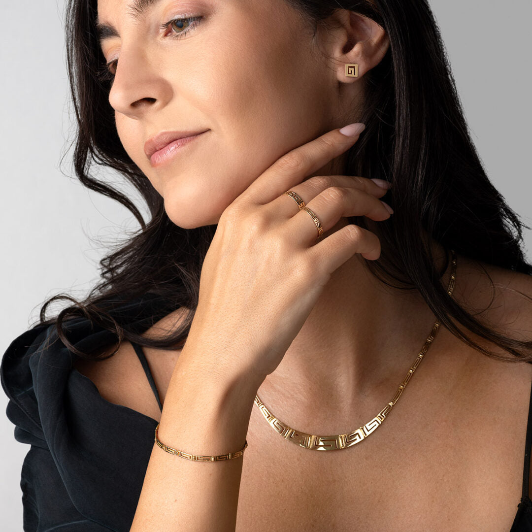 Meander Necklace - 14k Gold