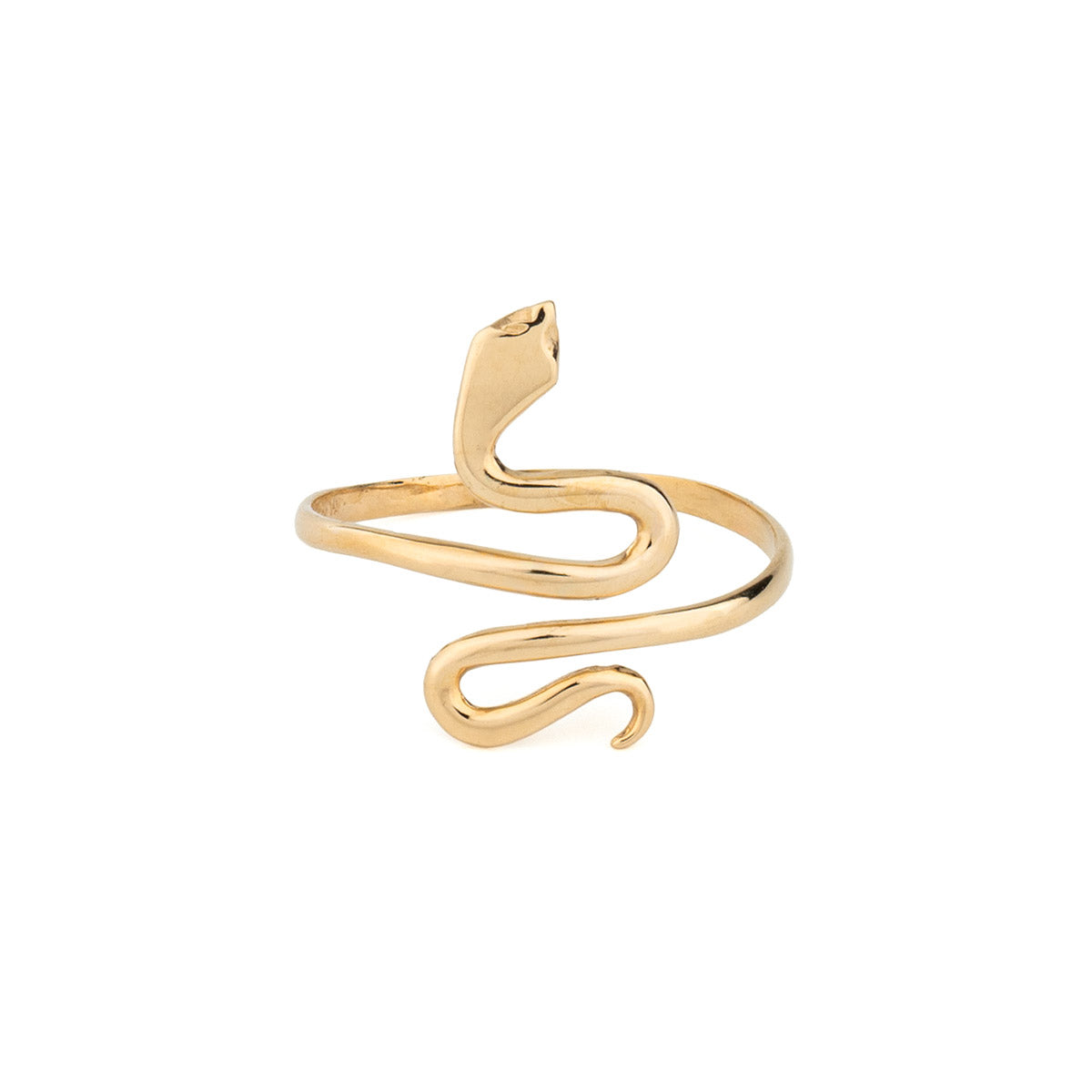 14K Gold Snake Ring – Dainty Serpent Ring