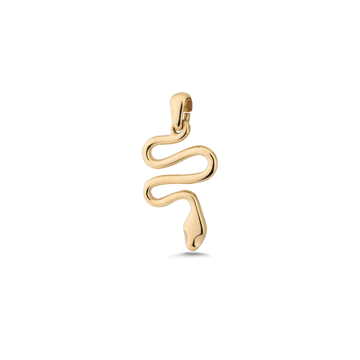 Gold Serpent Pendant - 14K