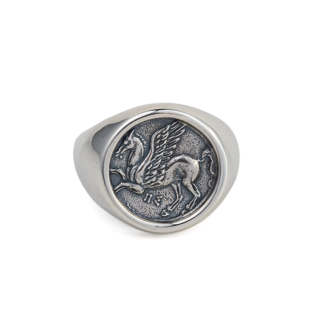 925 Sterling Silver Pegasus Ring