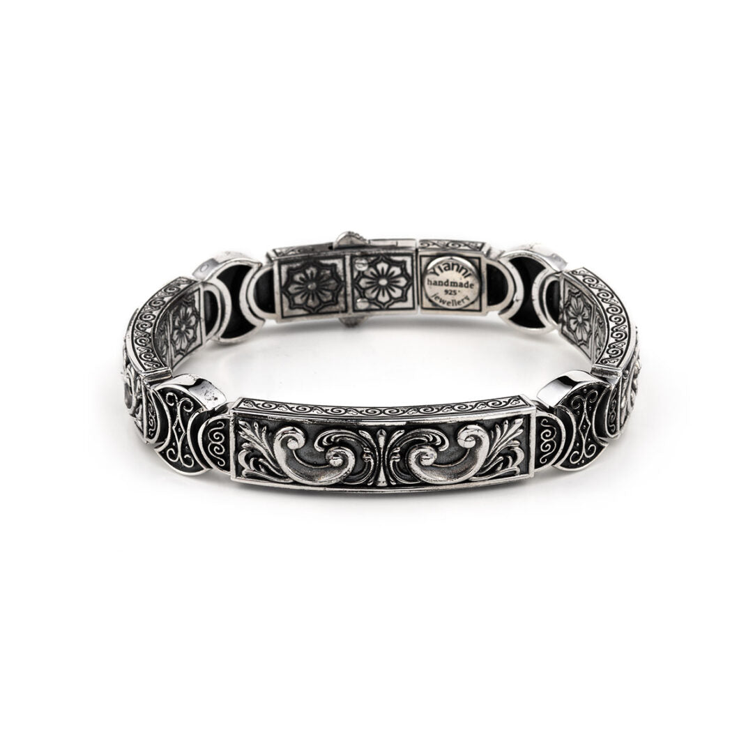 Byzantine Bangle Bracelet – Sterling Silver Yianni Jewelry