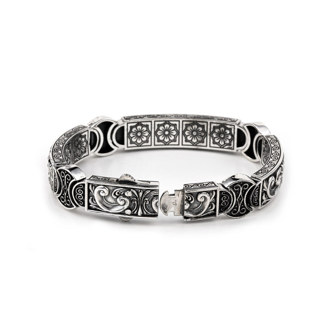 Byzantine Bangle Bracelet – Sterling Silver Yianni Jewelry