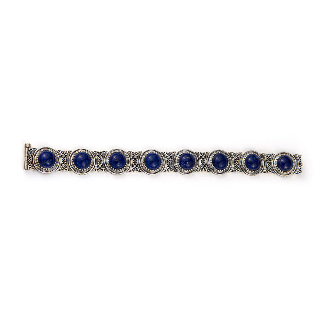 Lapis Lazuli Link Bracelet – Sterling Silver Yianni Jewelry