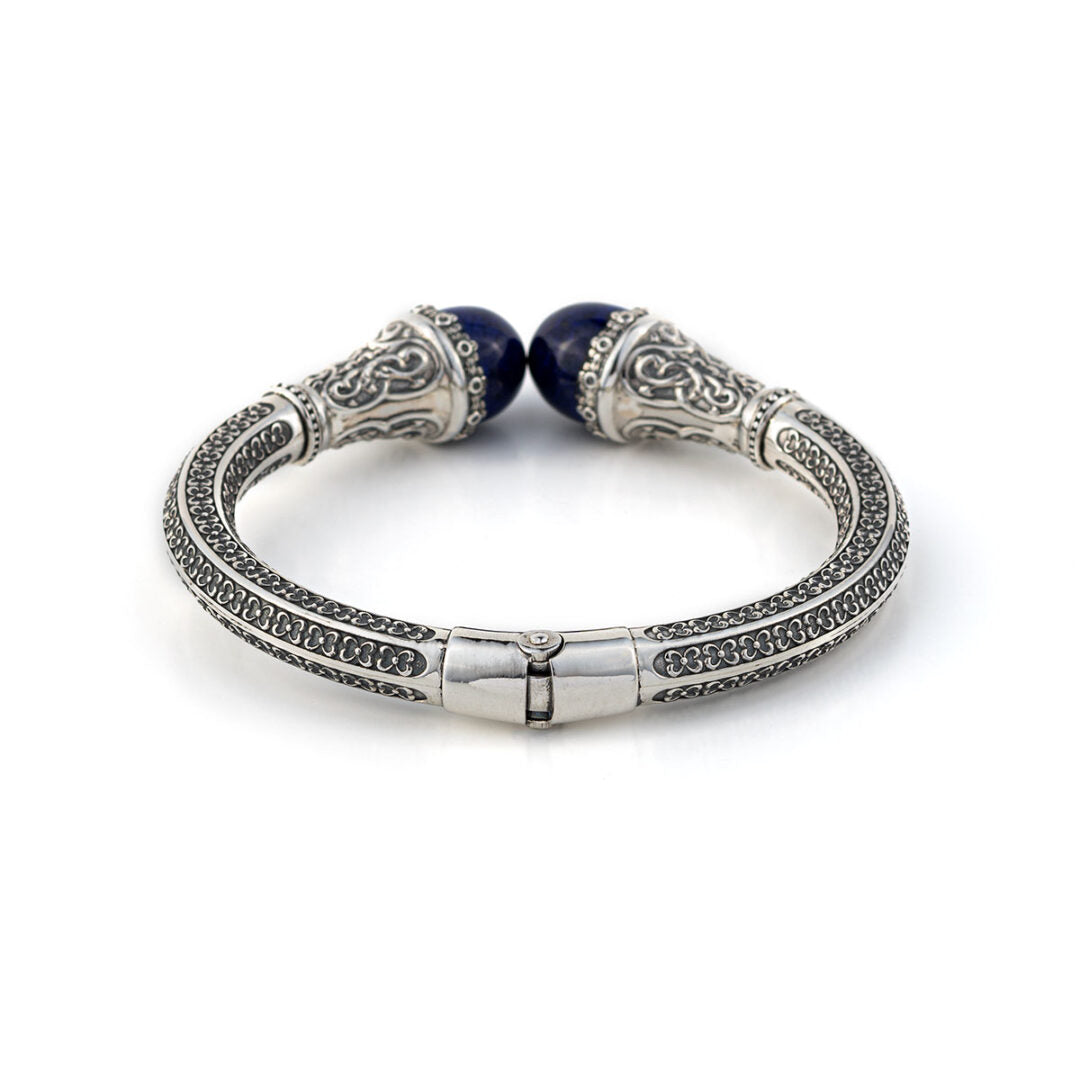 Βυζαντινό Βραχιόλι Lapis Ασήμι 925 - Yianni Jewelry