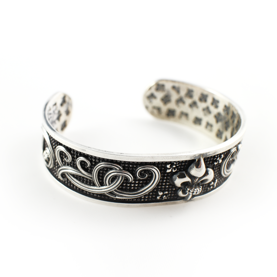 Fleur De Lis Cuff Bracelet – Sterling Silver Yianni Jewelry