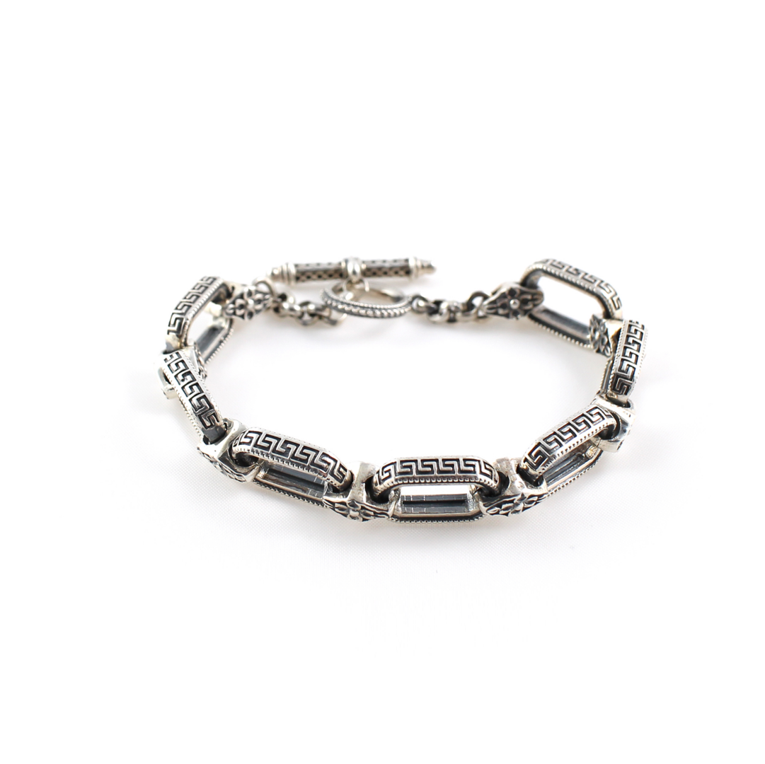 Meander Link Bracelet – 925 Sterling Silver – Yianni Jewelry