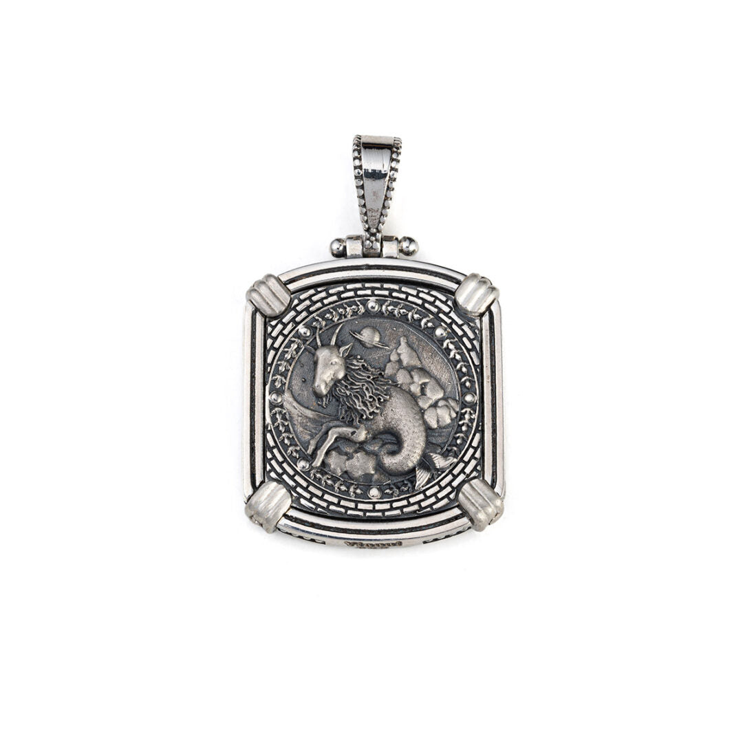 Reversible Zodiac Pendant - 925 Sterling Silver