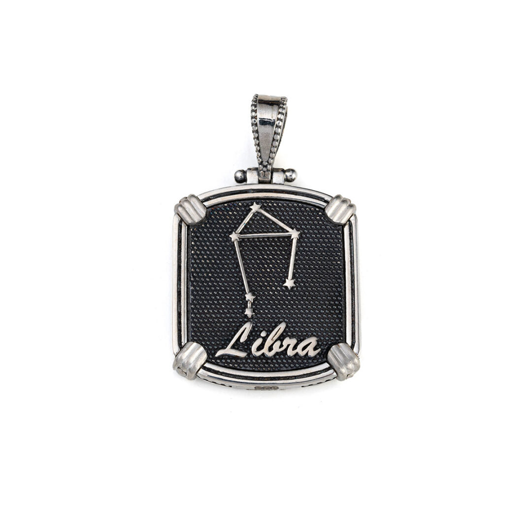Reversible Zodiac Pendant - 925 Sterling Silver