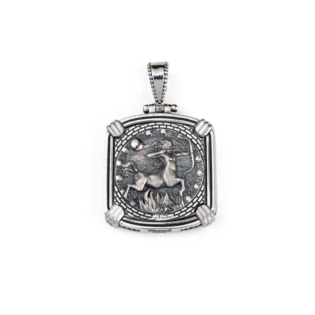 Reversible Zodiac Pendant - 925 Sterling Silver