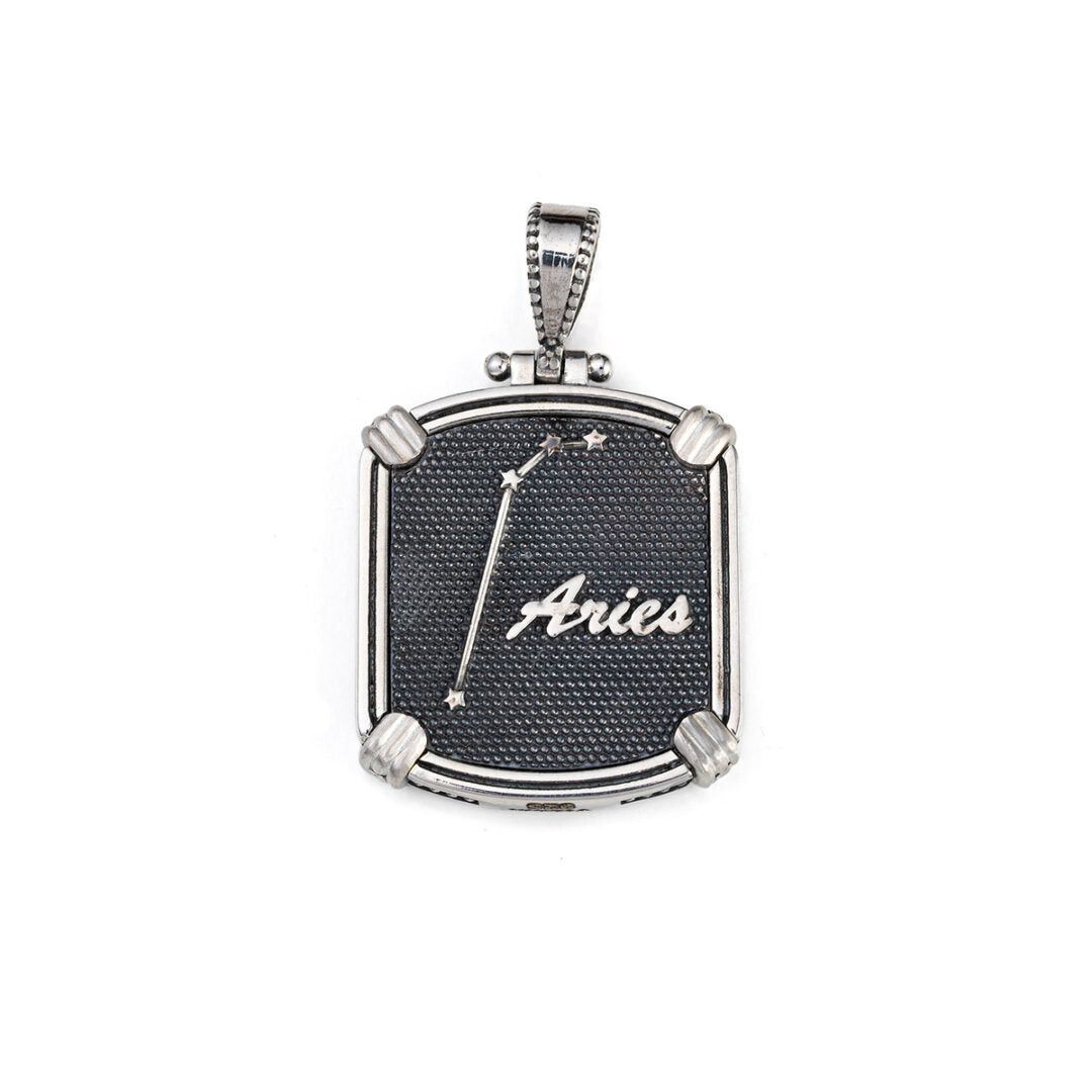 Reversible Zodiac Pendant - 925 Sterling Silver