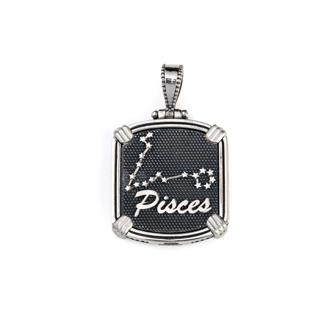Reversible Zodiac Pendant - 925 Sterling Silver
