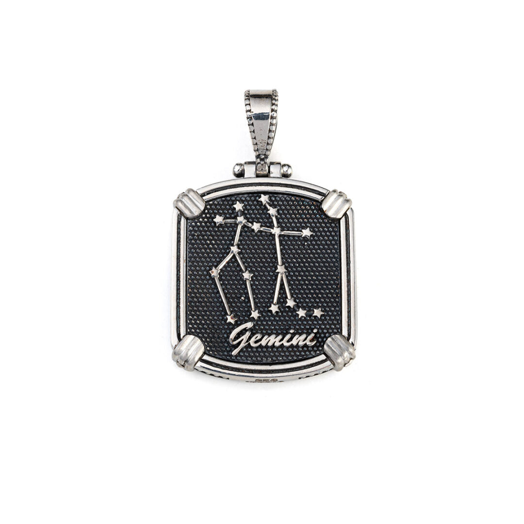 Reversible Zodiac Pendant - 925 Sterling Silver