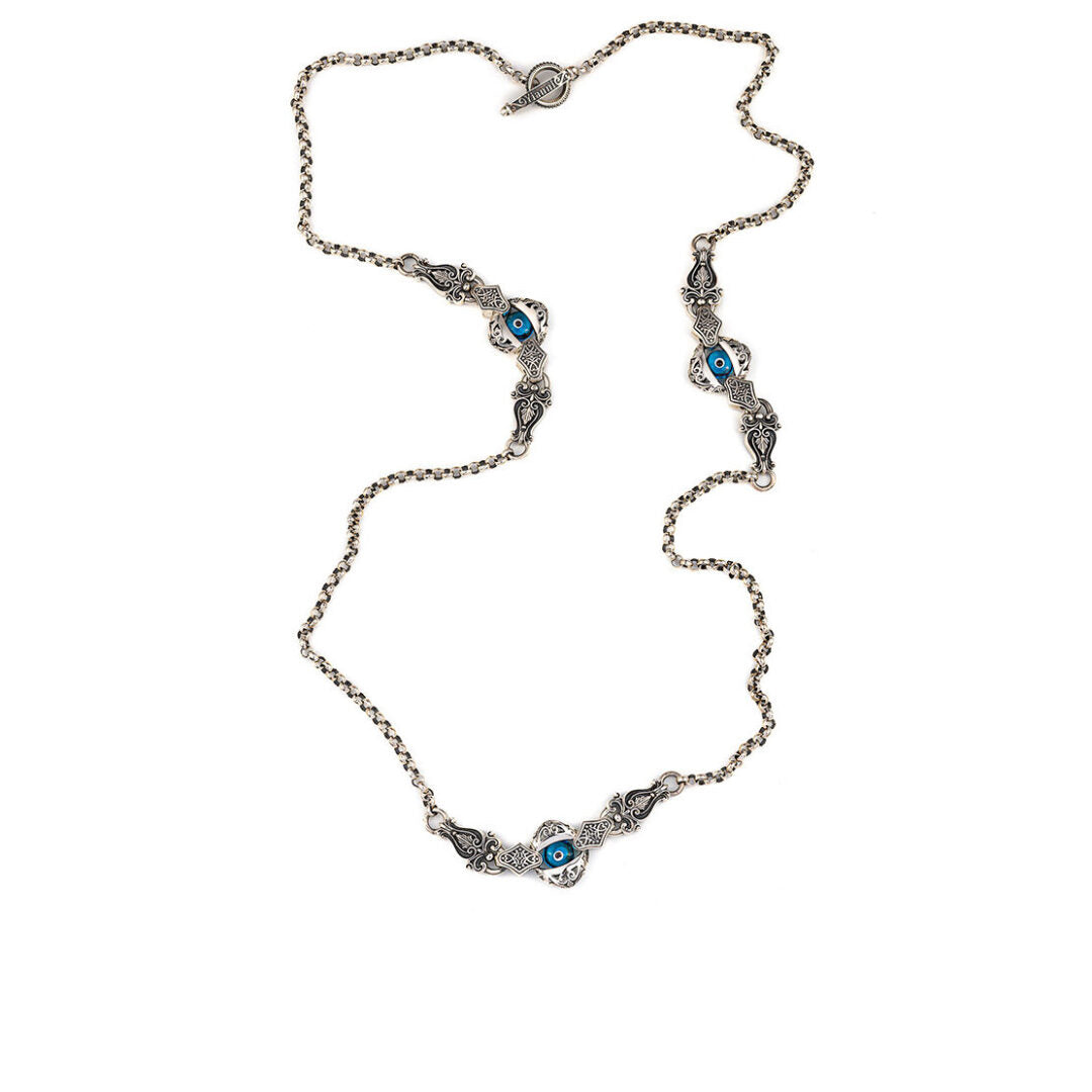 Evil Eye Necklace Sterling Silver - Yianni Jewelry