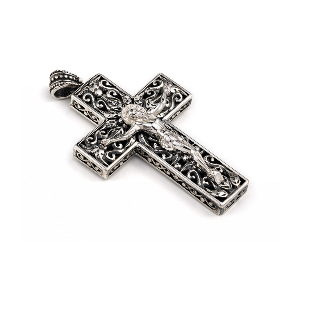 Jesus Cross Pendant Sterling Silver – Yianni Jewelry
