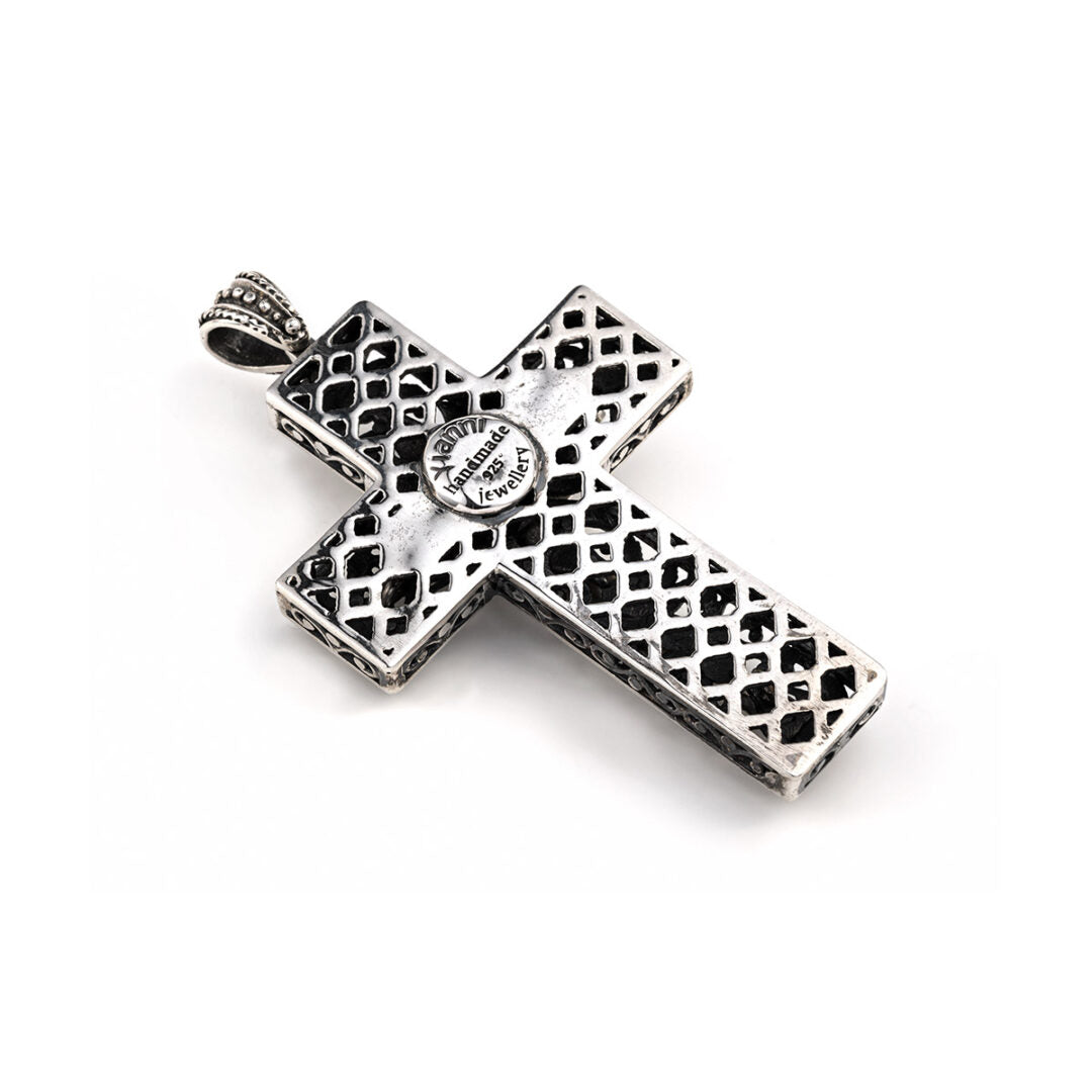 Jesus Cross Pendant Sterling Silver – Yianni Jewelry