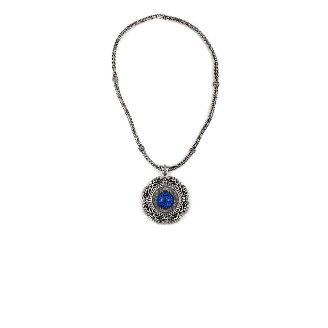 Byantine Lapis Lazuli Pendant Sterling Silver – Yianni Jewelry