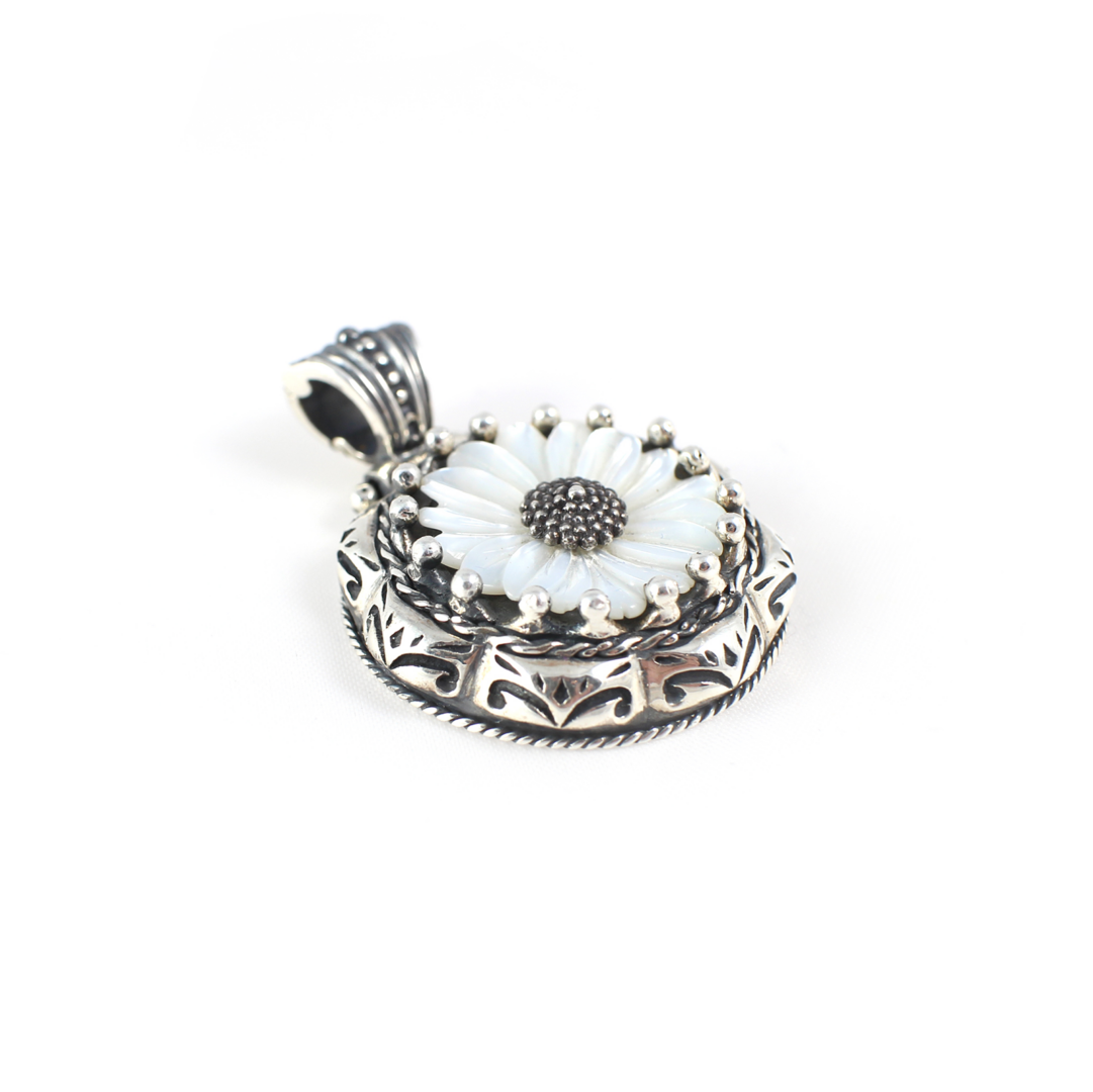 Mother Of Pearl Silver Pendant - Yianni Jewelry