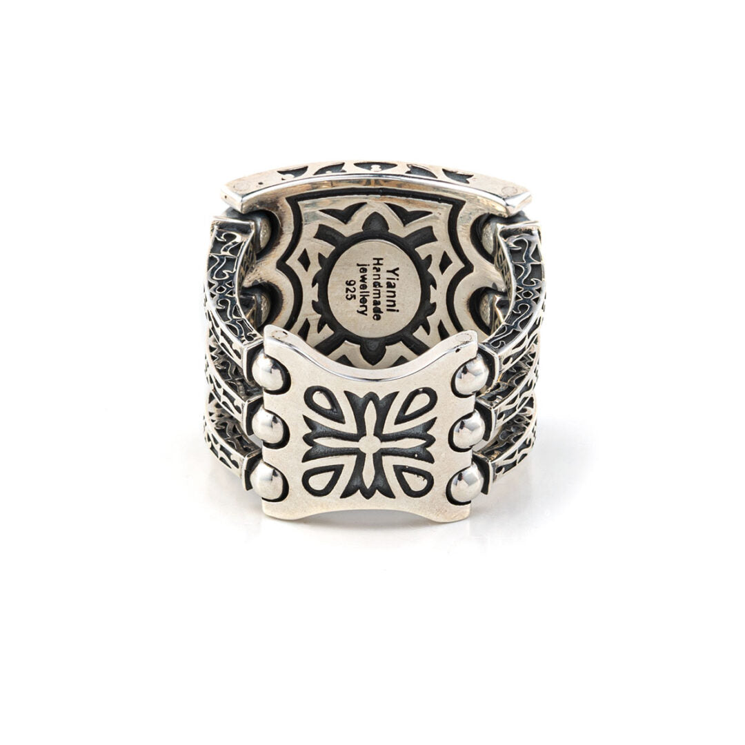 Byzantine Cross Ring Sterling Silver - Yianni Jewelry