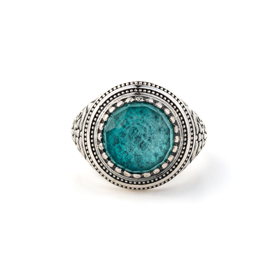 Malachite Ring Sterling Silver - Yianni Jewelry