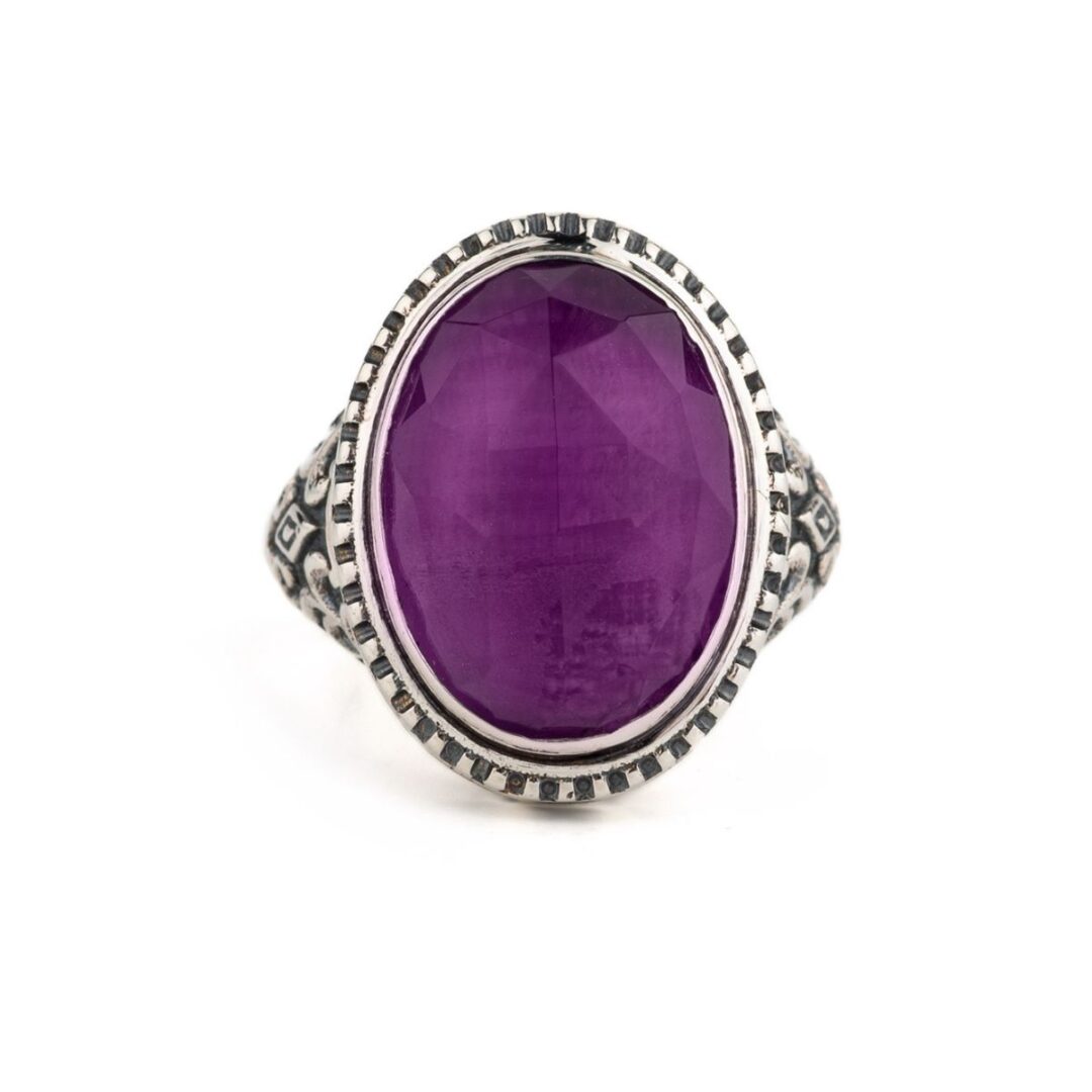 Amethyst Ring Sterling Silver